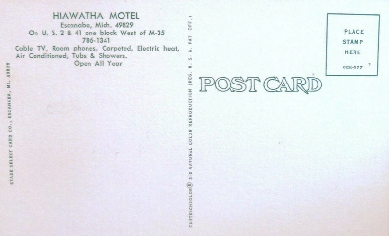 Hiawatha Motel - Old Postcard (newer photo)